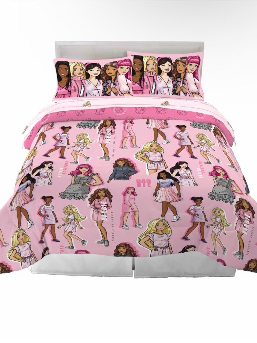 Barbie Barbiecore Bedding Super Soft Comforter and Sheet Set with Sham, 7Pc Set